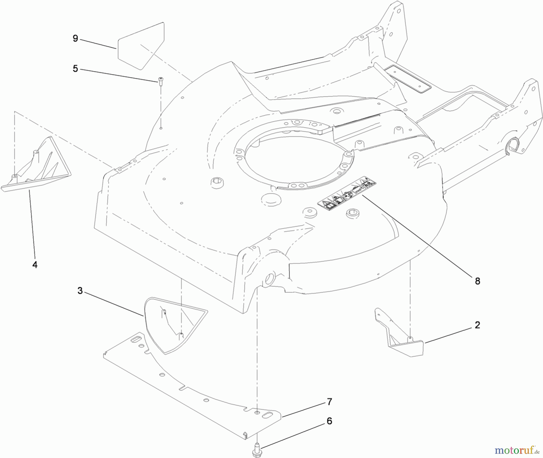  Rasenmäher 22187TE - Toro 53cm Heavy-Duty Recycler Walk-Behind Mower (SN: 312000001 - 312999999) (2012) HOUSING ASSEMBLY NO. 119-6546