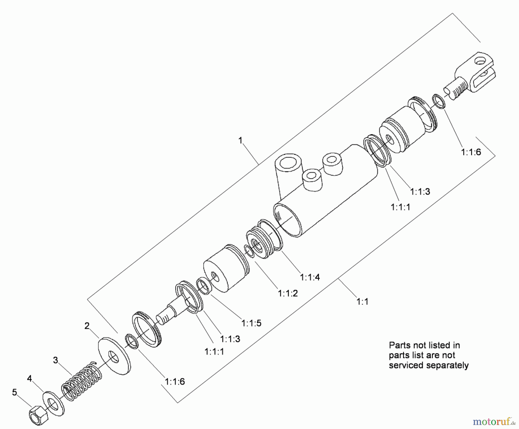  Compact Utility Attachments 22429 - Toro Stump Grinder, Dingo Compact Utility Loaders (SN: 314000001 - 314999999) (2014) HYDRAULIC CYLINDER ASSEMBLY NO. 104-6094