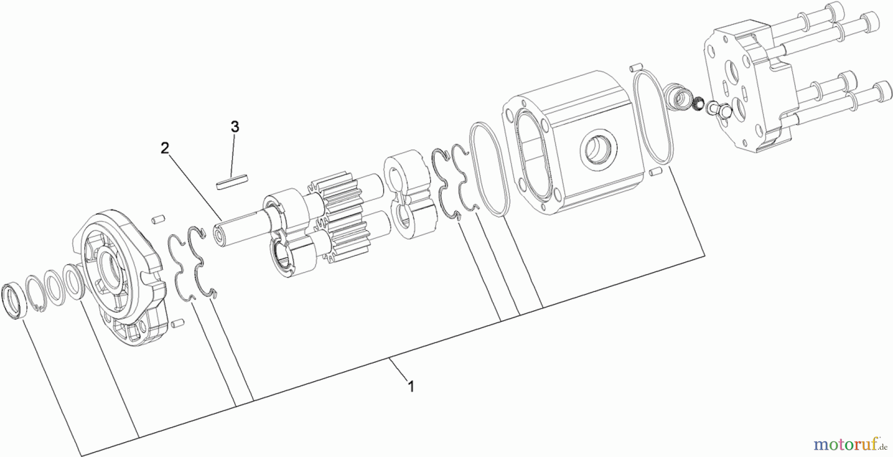  Compact Utility Attachments 22429 - Toro Stump Grinder, Dingo Compact Utility Loaders (SN: 314000001 - 314999999) (2014) HYDRAULIC GEAR MOTOR NO. 104-2010