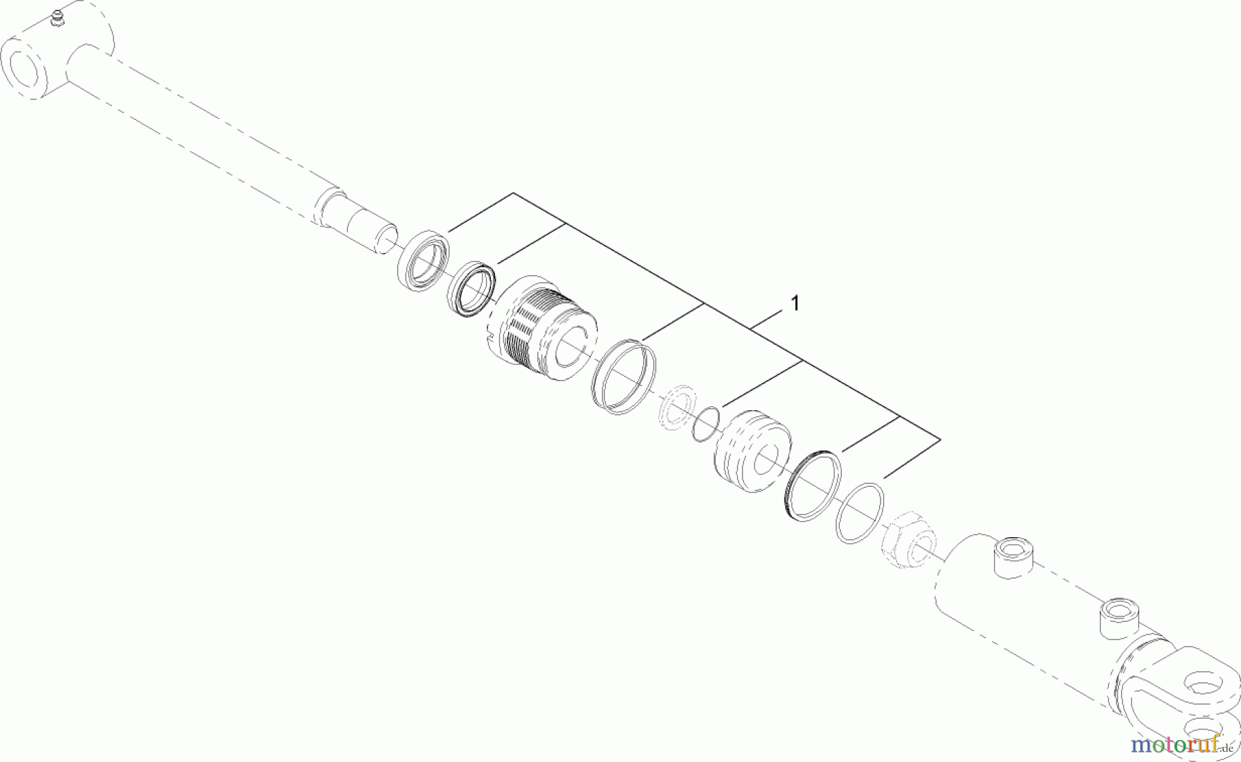  Compact Utility Attachments 22438 - Toro Tree Forks, Dingo Compact Utility Loaders (SN: 312000001 - 312999999) (2012) HYDRAULIC CYLINDER ASSEMBLY NO. 110-0079