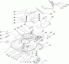 Rasenmäher 22196 - Toro 21" Heavy-Duty Recycler Walk-Behind Mower (SN: 270000001 - 270999999) (2007) Listas de piezas de repuesto y dibujos HOUSING, CHUTE AND WHEEL ASSEMBLY