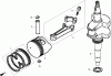 Rasenmäher 22196 - Toro 21" Heavy-Duty Recycler Walk-Behind Mower (SN: 290000001 - 290999999) (2009) Listas de piezas de repuesto y dibujos CRANKSHAFT AND PISTON ASSEMBLY HONDA GXV160UH2 T1AH