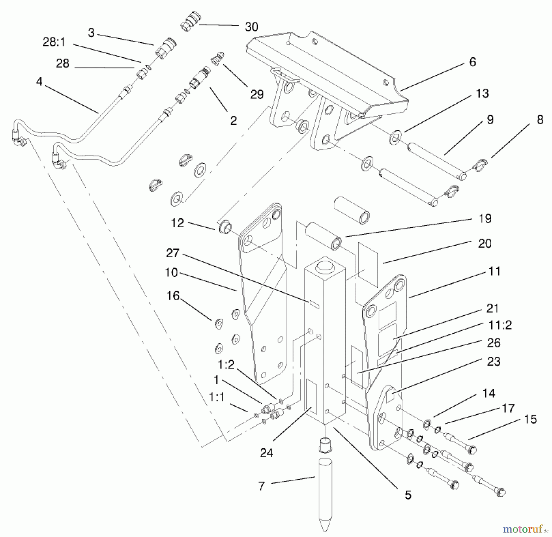  Compact Utility Attachments 22441 - Toro Concrete Breaker, Dingo Compact Utility Loader (SN: 990001 - 999999) (1999) BREAKER ASSEMBLY