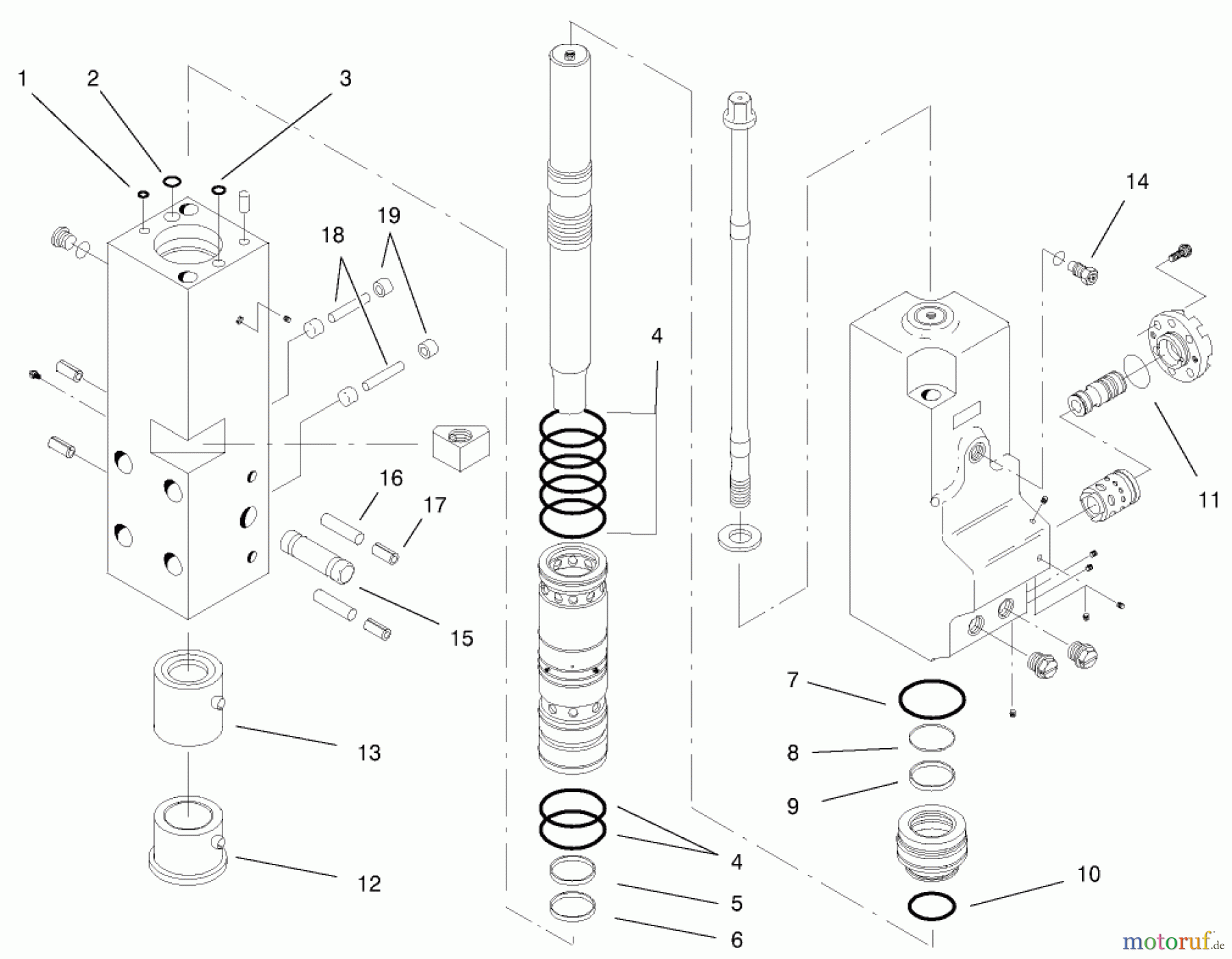  Compact Utility Attachments 22441 - Toro Concrete Breaker, Dingo Compact Utility Loader (SN: 990001 - 999999) (1999) SEAL KIT ASSEMBLY