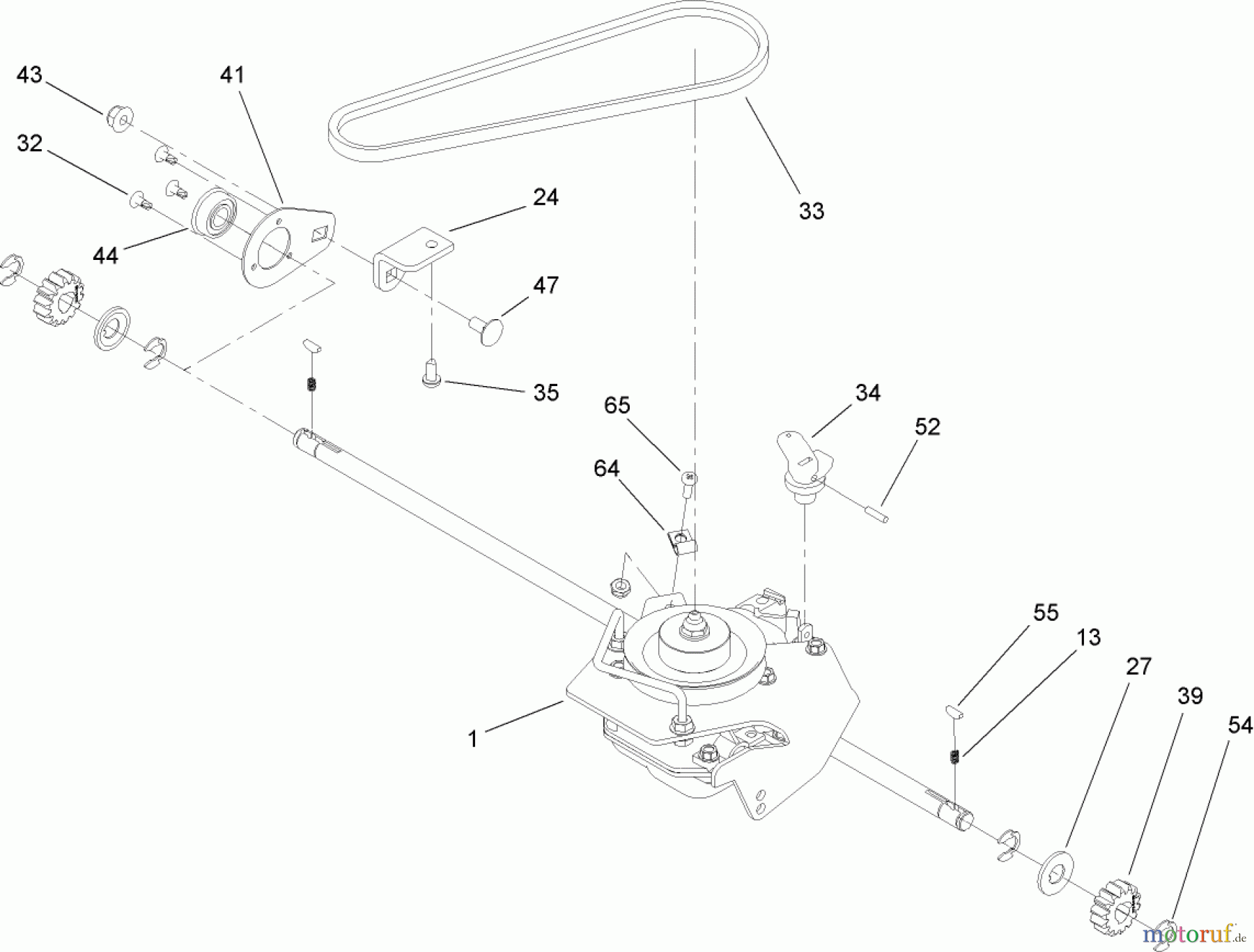  Rasenmäher 22200TE - Toro 66cm Heavy-Duty Rear Bagger Lawn Mower (SN: 270001001 - 270999999) (2007) GEAR CASE AND PINION ASSEMBLY