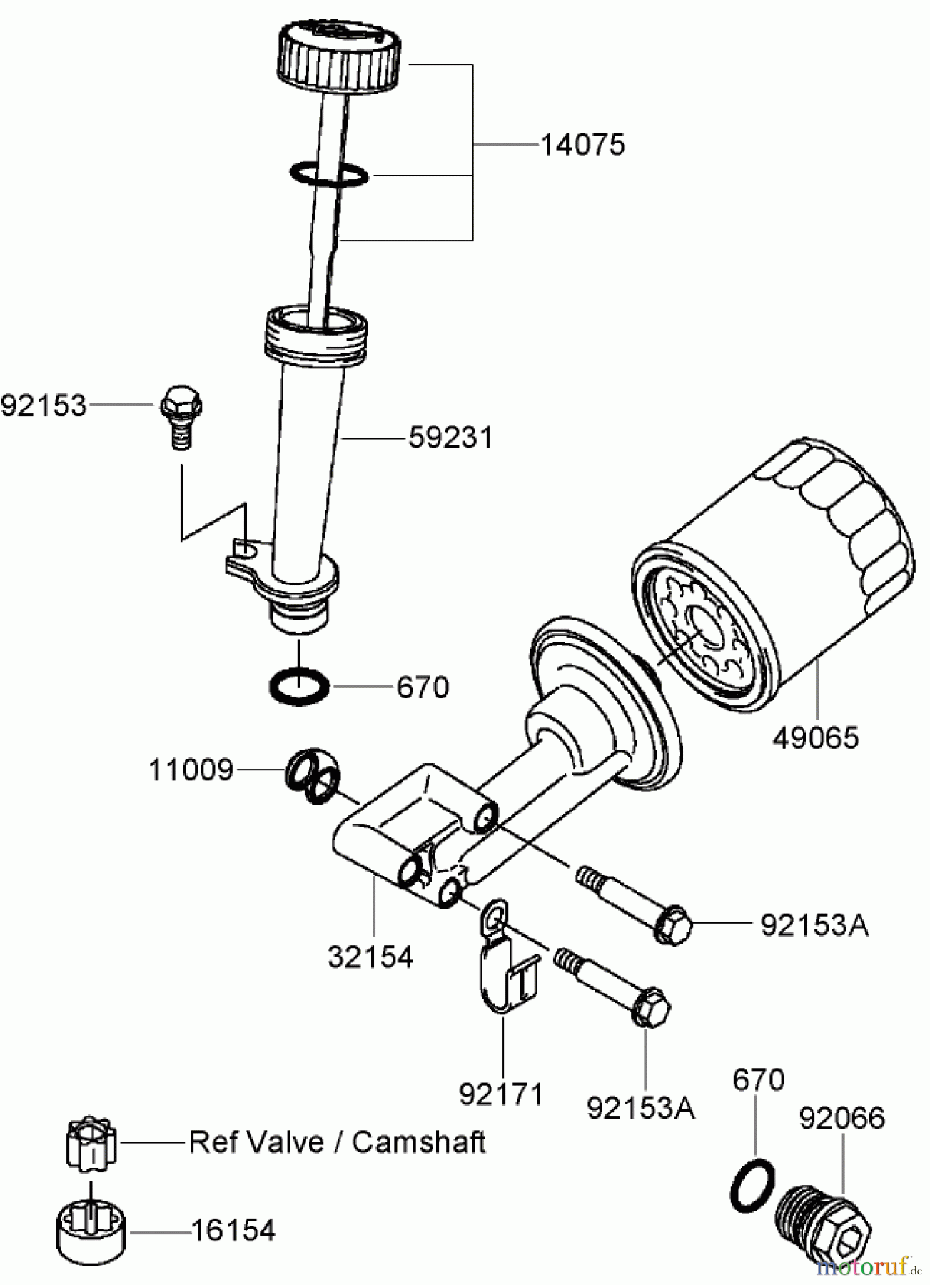  Rasenmäher 22200TE - Toro 66cm Heavy-Duty Rear Bagger Lawn Mower (SN: 270001001 - 270999999) (2007) LUBRICATION EQUIPMENT ASSEMBLY KAWASAKI FJ180V-AS64