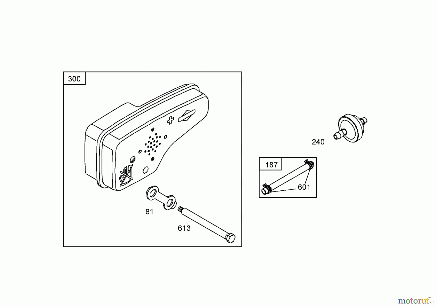  Rasenmäher 22242 - Toro Commercial Side-Discharge Lawnmower (SN: 250000001 - 250999999) (2005) MUFFLER AND FUEL TANK ASSEMBLY BRIGGS AND STRATTON 12W802-1701-B1