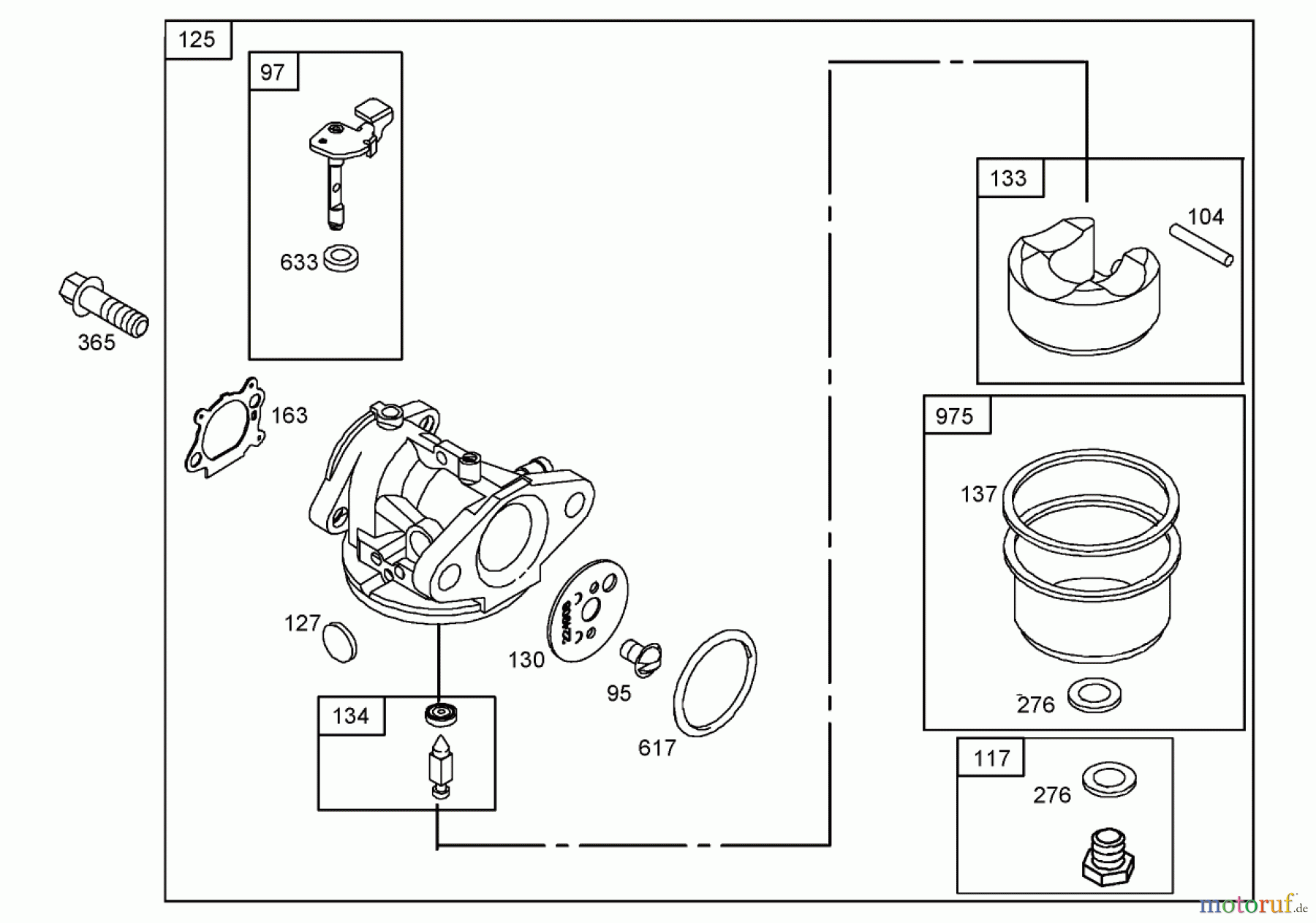  Rasenmäher 22242 - Toro Commercial Side-Discharge Lawnmower (SN: 260000001 - 260999999) (2006) CARBURETOR ASSEMBLY BRIGGS AND STRATTON 12W802-1701-B1