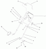 Rasenmäher 22260 - Toro Side Discharge Mower (SN: 89000001 - 89999999) (1998) Listas de piezas de repuesto y dibujos HANDLE ASSEMBLY