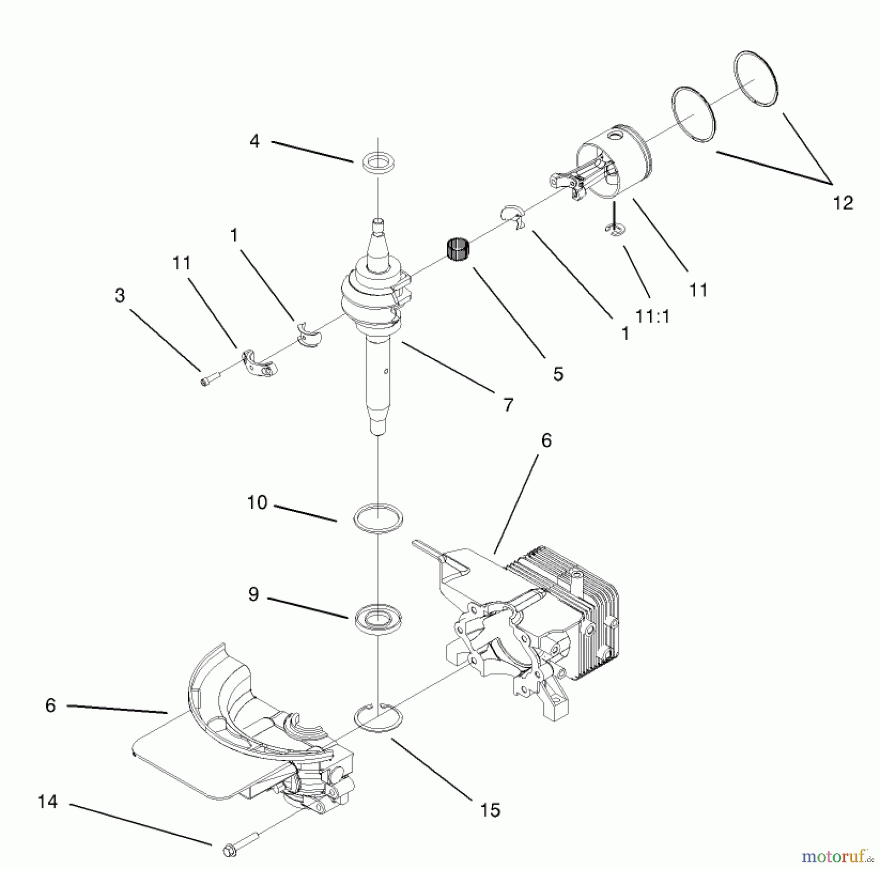  Rasenmäher 22261 - Toro Side Discharge Mower (SN: 200000001 - 200999999) (2000) SHORT BLOCK ASSEMBLY