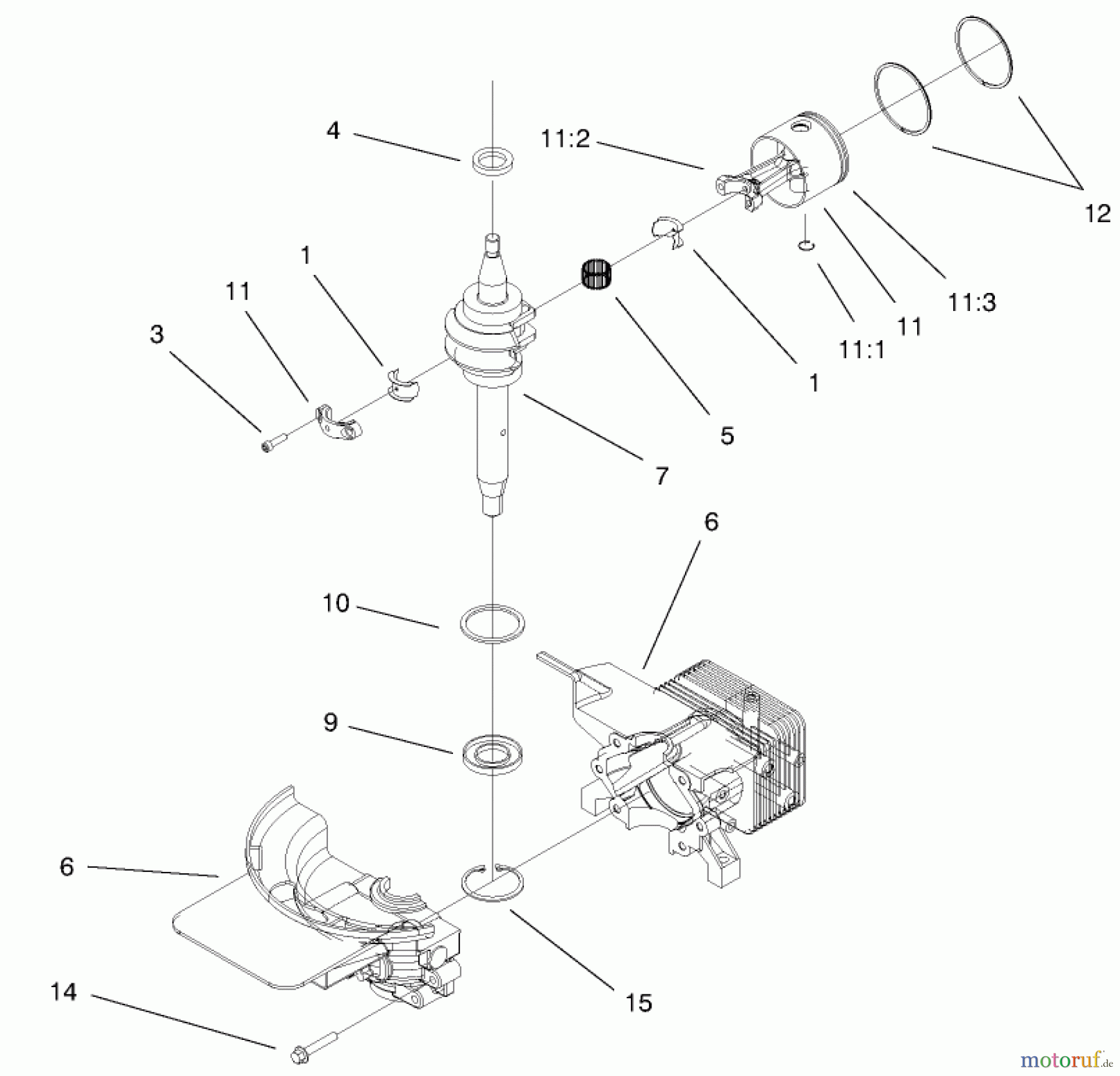  Rasenmäher 22261 - Toro Side Discharge Mower (SN: 9900001 - 9999999) (1999) SHORT BLOCK ASSEMBLY