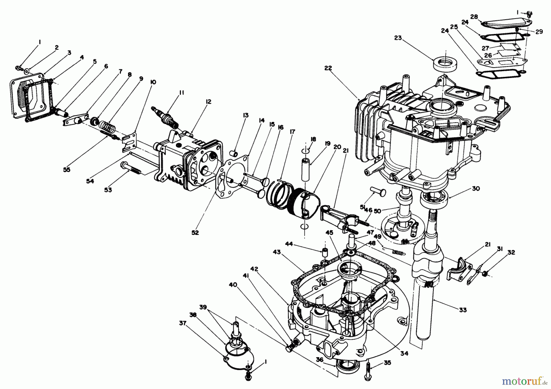  Rasenmäher 22510 - Toro Walk-Behind Mower (SN: 7000001 - 7999999) (1987) ENGINE ASSEMBLY