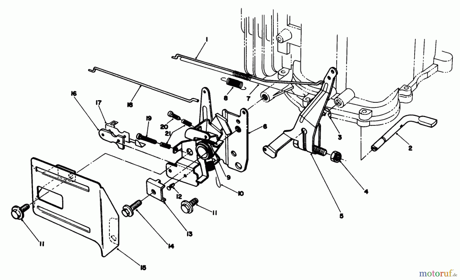  Rasenmäher 22510 - Toro Walk-Behind Mower (SN: 7000001 - 7999999) (1987) GOVERNOR ASSEMBLY