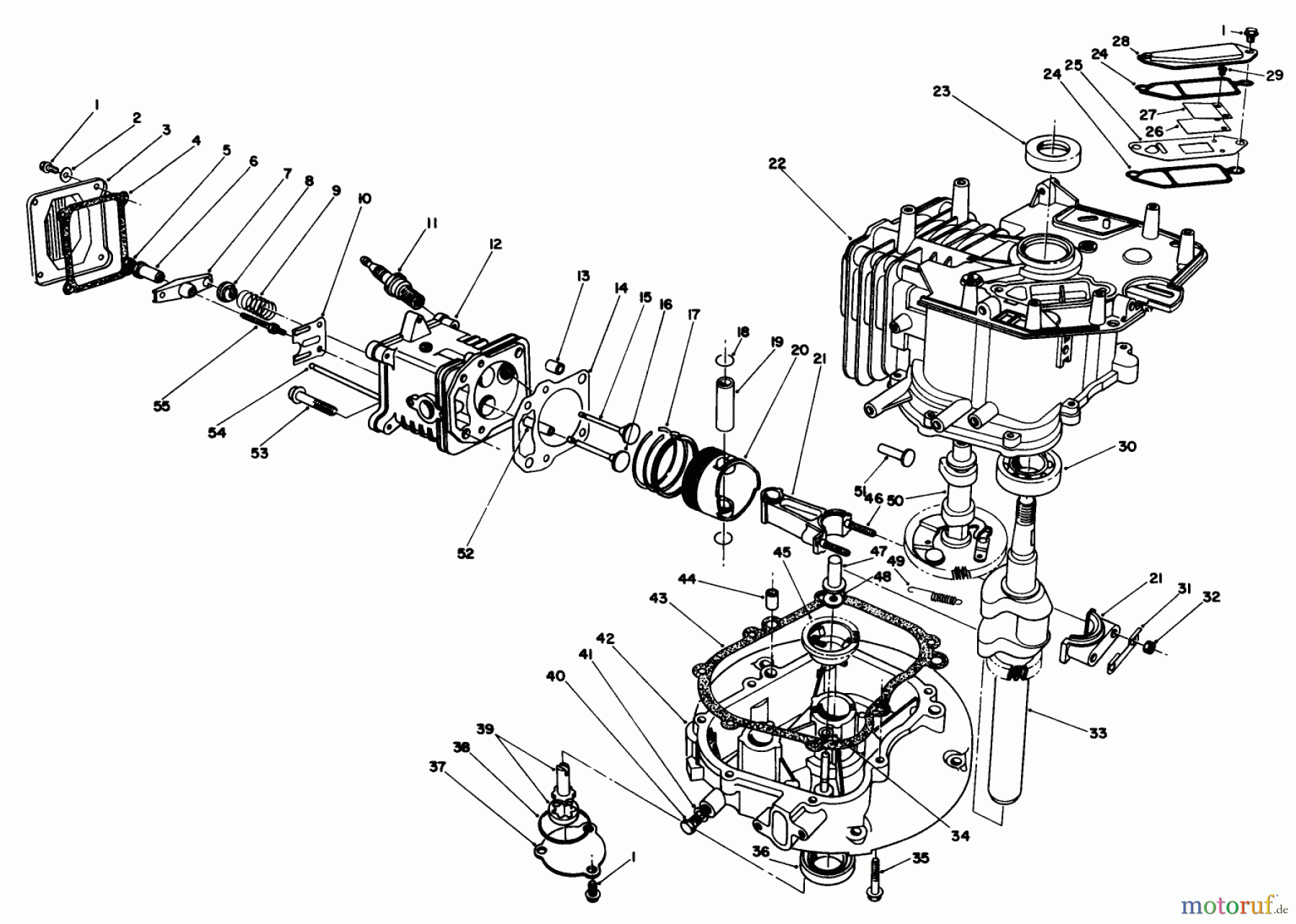  Rasenmäher 22621 - Toro Walk-Behind Mower (SN: 7000001 - 7999999) (1987) ENGINE ASSEMBLY