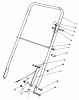 Rasenmäher 22621 - Toro Walk-Behind Mower (SN: 7000001 - 7999999) (1987) Listas de piezas de repuesto y dibujos HANDLE ASSEMBLY (MODEL NO. 22525)