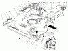 Rasenmäher 22525 - Toro Walk-Behind Mower (SN: 7000001 - 7999999) (1987) Listas de piezas de repuesto y dibujos HOUSING ASSEMBLY (MODEL NO. 22621)