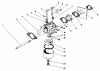 Rasenmäher 22580 - Toro Walk-Behind Mower (SN: 0000001 - 0999999) (1990) Listas de piezas de repuesto y dibujos CARBURETOR ASSEMBLY (MODEL NO. 47PK9-3)