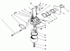 Rasenmäher 22581 - Toro Walk-Behind Mower (SN: 1000001 - 1999999) (1991) Listas de piezas de repuesto y dibujos CARBURETOR ASSEMBLY (MODEL NO. 47PL0-3)