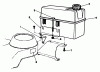 Rasenmäher 22581 - Toro Walk-Behind Mower (SN: 1000001 - 1999999) (1991) Listas de piezas de repuesto y dibujos FUEL TANK ASSEMBLY