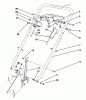 Rasenmäher 22581 - Toro Walk-Behind Mower (SN: 1000001 - 1999999) (1991) Listas de piezas de repuesto y dibujos HANDLE ASSEMBLY