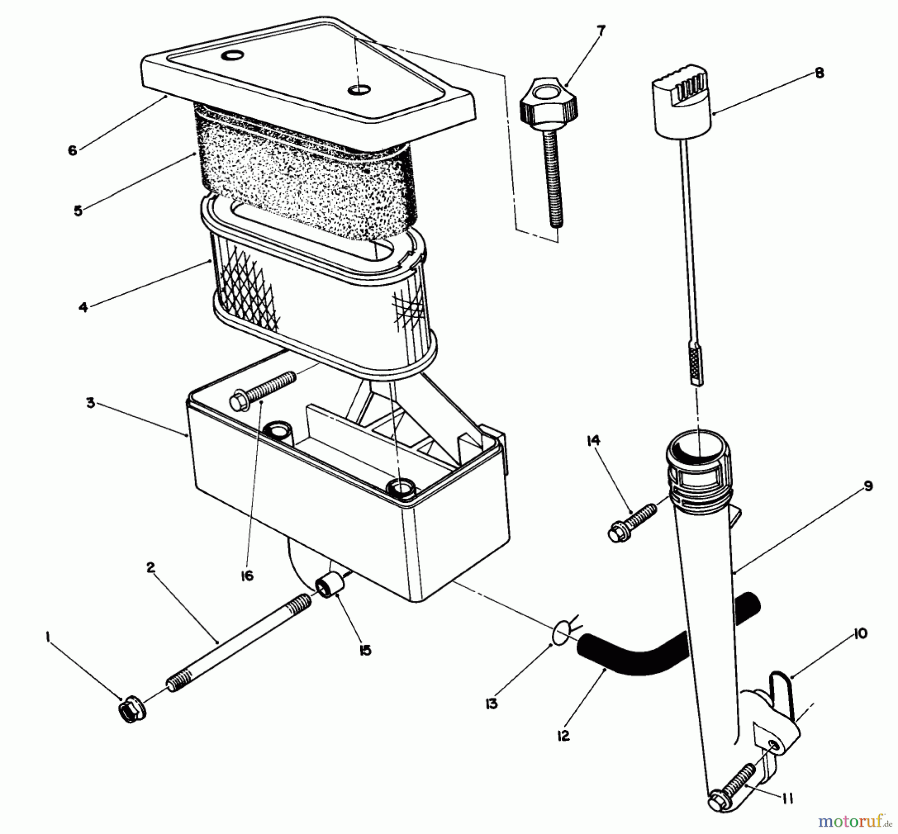  Rasenmäher 22621 - Toro Walk-Behind Mower (SN: 1000001 - 1999999) (1991) AIR CLEANER (ENGINE MODEL NO. VML0-4)