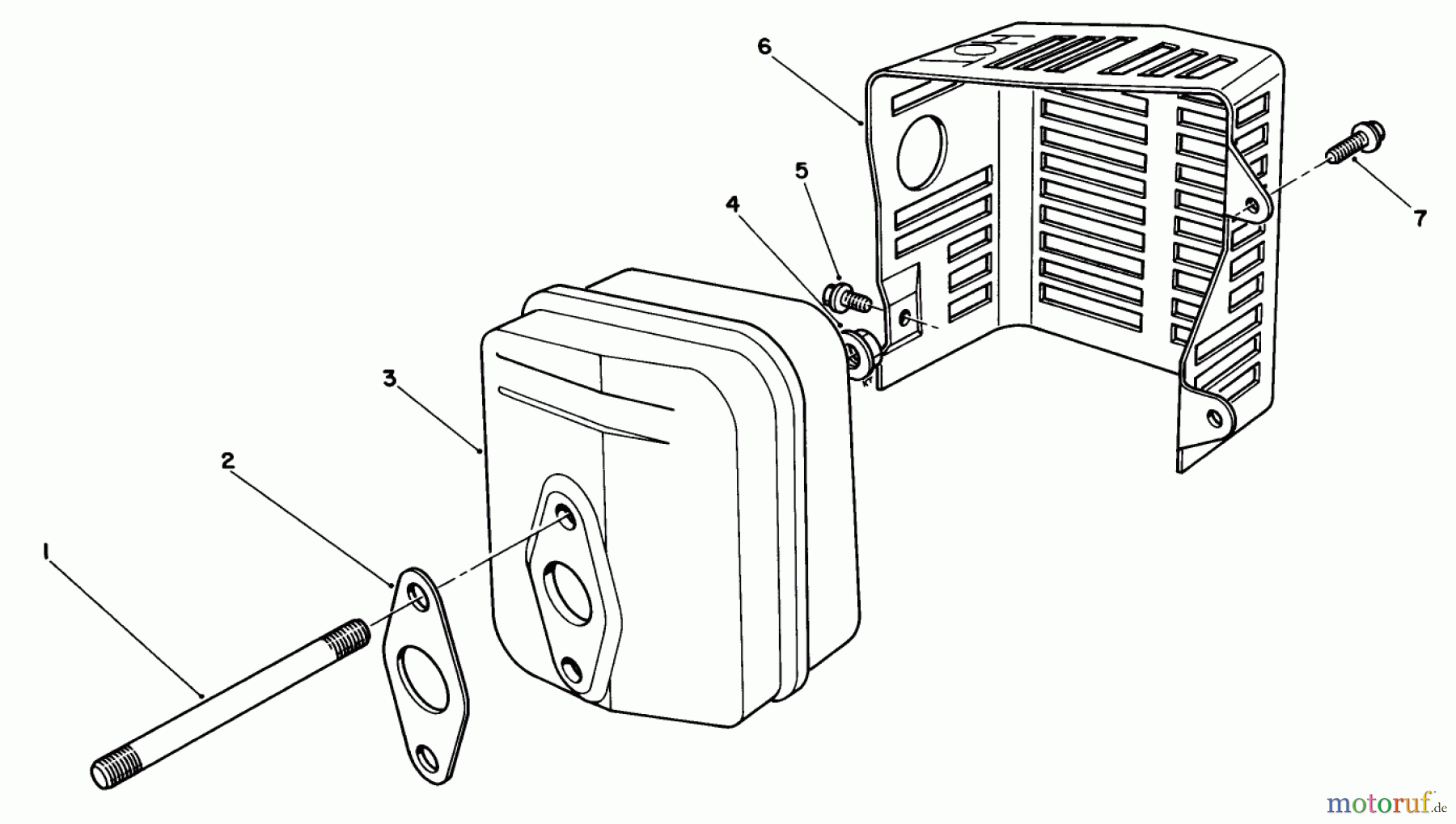  Rasenmäher 22621 - Toro Walk-Behind Mower (SN: 1000001 - 1999999) (1991) MUFFLER ASSEMBLY (ENGINE MODEL NO. VML0-4)