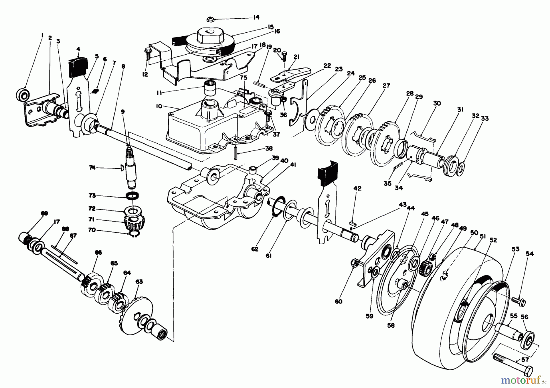  Rasenmäher 22621C - Toro Walk-Behind Mower (SN: 9000001 - 9999999) (1989) GEAR CASE ASSEMBLY