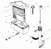 Rasenmäher 22623 - Toro Walk-Behind Mower (SN: 7000001 - 7999999) (1987) Listas de piezas de repuesto y dibujos AIR CLEANER & OIL FILL TUBE ASSEMBLY