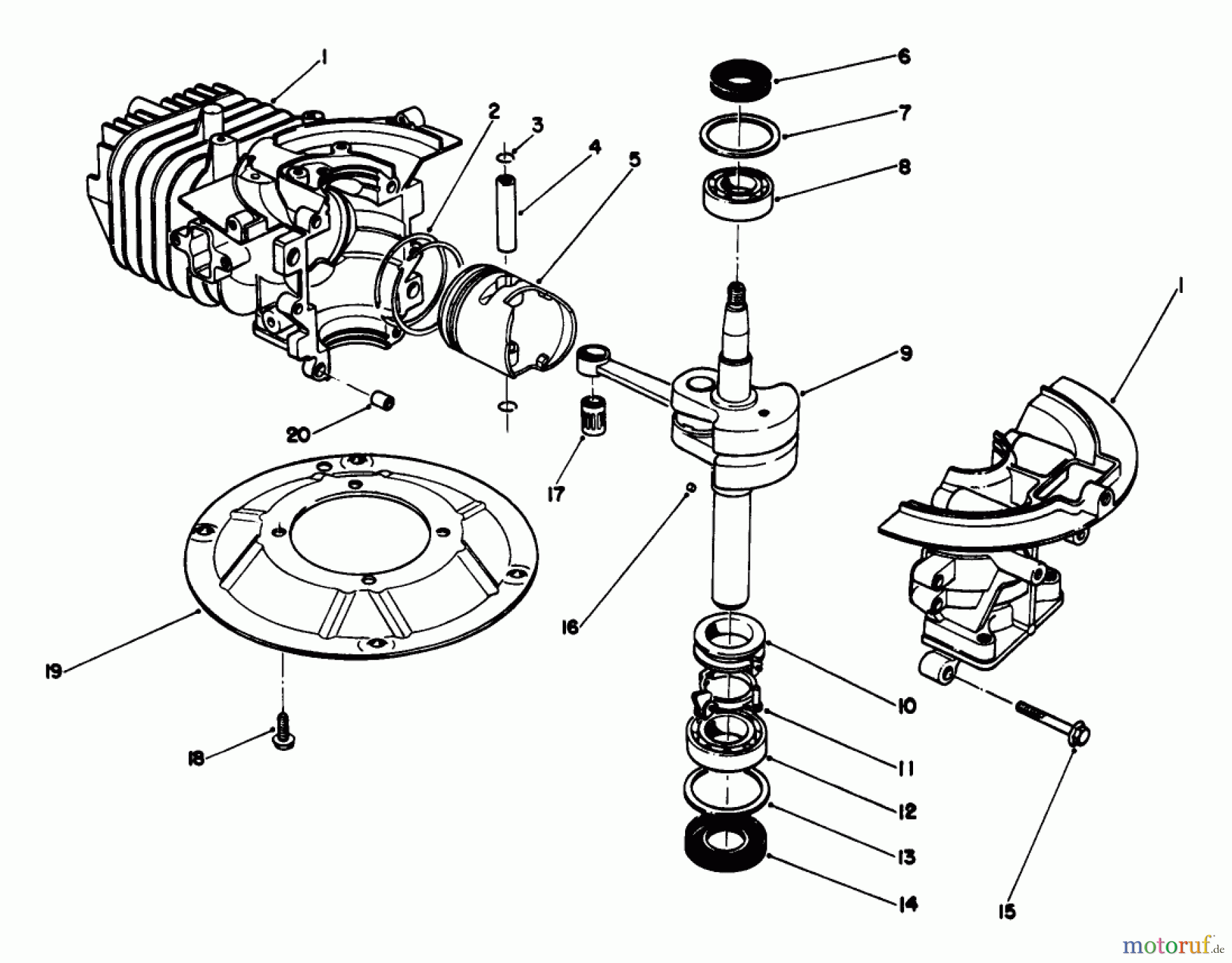  Rasenmäher 22700 - Toro Walk-Behind Mower (SN: 2000001 - 2999999) (1992) CRANKSHAFT ASSEMBLY (MODEL NO. 47PM1-3)