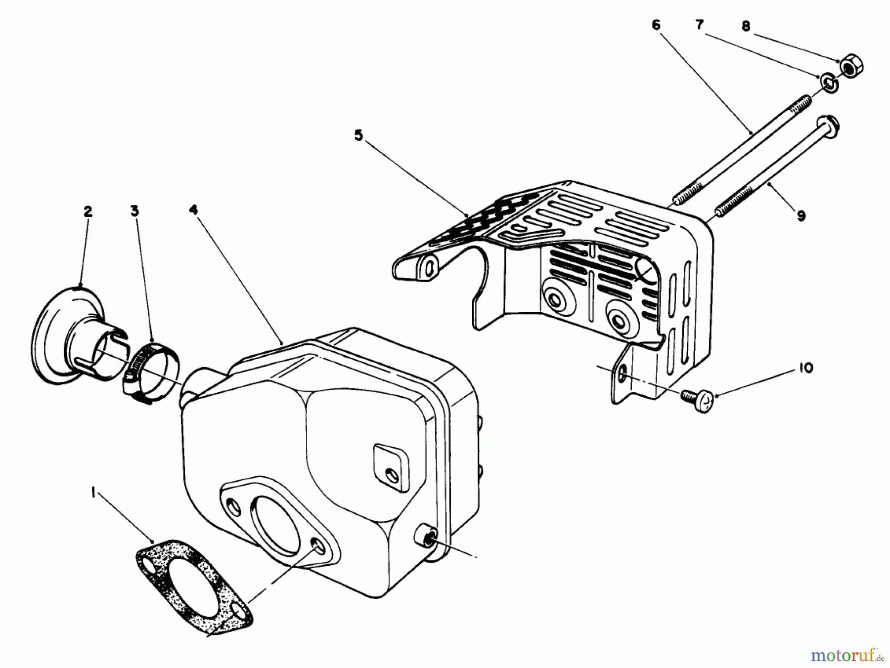  Rasenmäher 22700 - Toro Walk-Behind Mower (SN: 2000001 - 2999999) (1992) MUFFLER ASSEMBLY (MODEL NO. 47PM1-3)