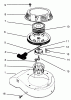 Rasenmäher 22700B - Toro 21" Side Discharge Mower (SN: 49000001 - 49999999) (1994) Listas de piezas de repuesto y dibujos RECOIL ASSEMBLY (MODEL NO. 47PP3-3)