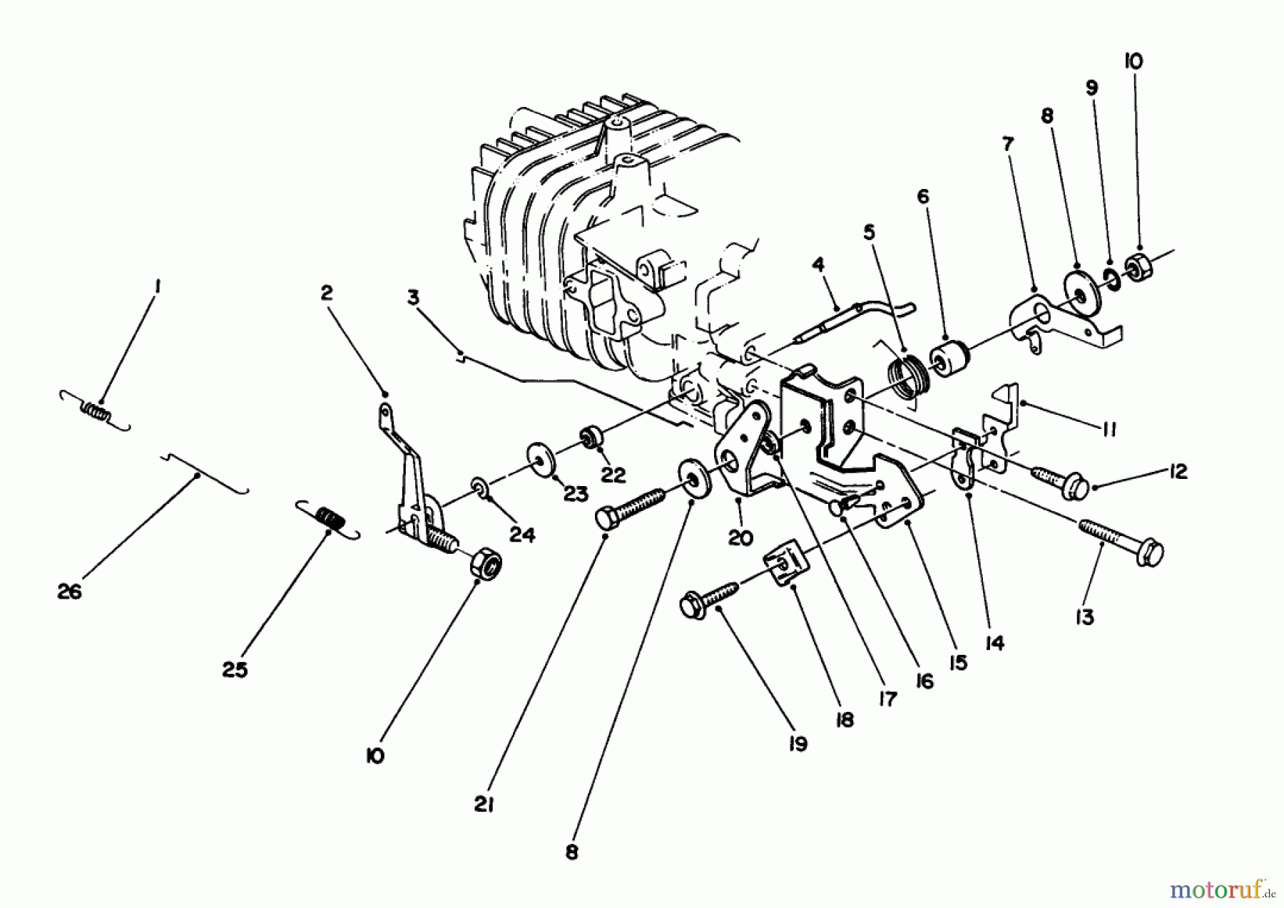  Rasenmäher 22700B - Toro Walk-Behind Mower (SN: 39000001 - 39999999) (1993) GOVERNOR ASSEMBLY (MODEL NO. 47PN2-3)