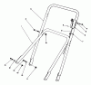 Rasenmäher 22710C - Toro Walk-Behind Mower (SN: 9900001 - 9999999) (1989) Listas de piezas de repuesto y dibujos HANDLE ASSEMBLY