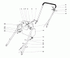 Rasenmäher 23100 - Toro Walk-Behind Mower (SN: 0000001 - 0999999) (1970) Listas de piezas de repuesto y dibujos HANDLE ASSEMBLY H. P. MODEL