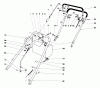 Rasenmäher 23000 - Toro Whirlwind Walk-Behind Mower (SN: 2000001 - 2999999) (1972) Listas de piezas de repuesto y dibujos HANDLE ASSEMBLY S. P. MODEL