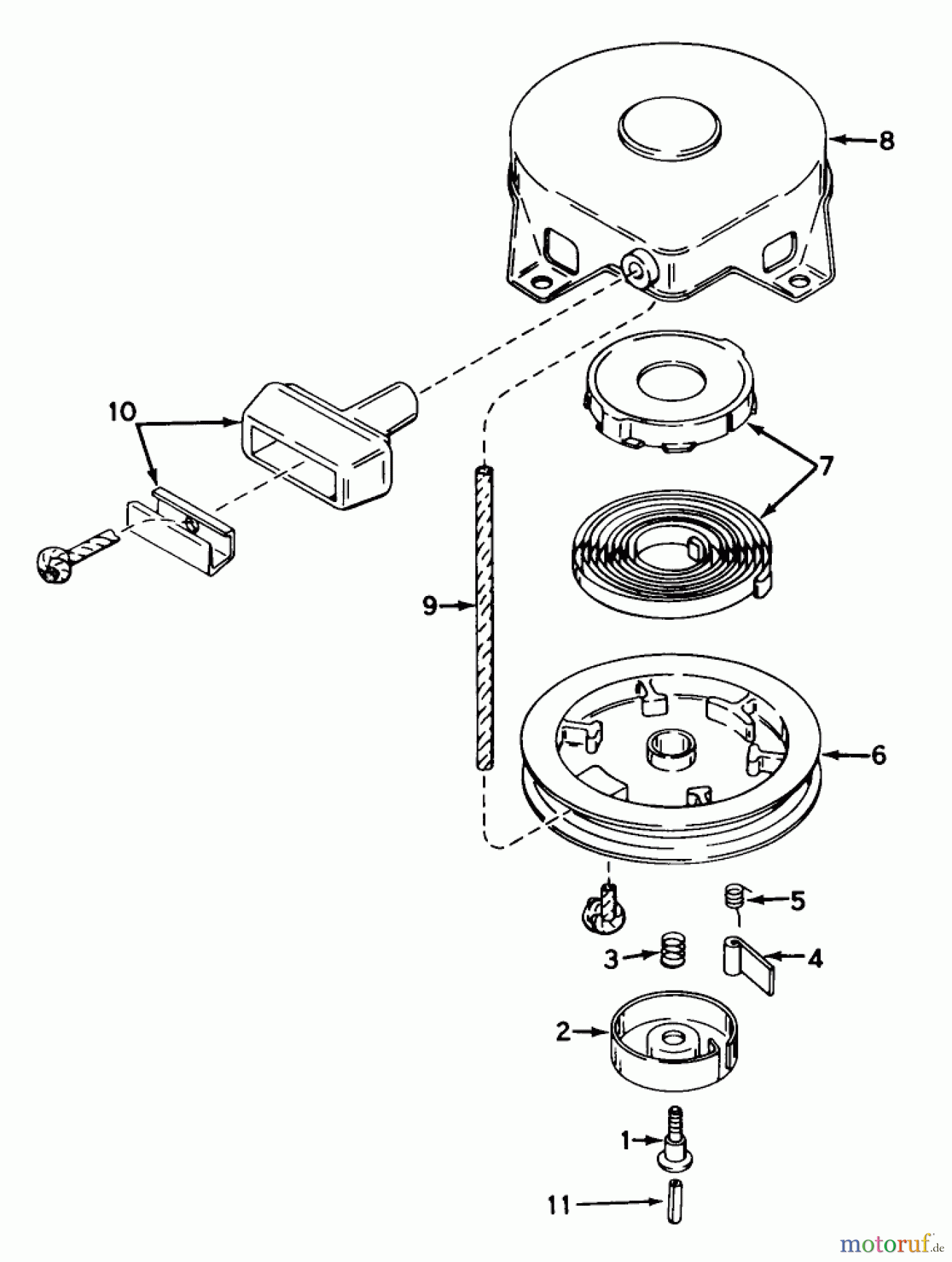  Rasenmäher 23100 - Toro Walk-Behind Mower (SN: 9000001 - 9999999) (1969) REWIND STARTER NO. 590420