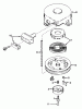 Rasenmäher 23000 - Toro Whirlwind Walk-Behind Mower (SN: 1000001 - 1999999) (1971) Listas de piezas de repuesto y dibujos REWIND STARTER NO. 590420