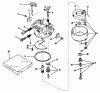 Rasenmäher 23100 - Toro Walk-Behind Mower (SN: 4000001 - 4999999) (1964) Listas de piezas de repuesto y dibujos CARBURETOR NO. 630996