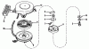 Rasenmäher 23000 - Toro Whirlwind Walk-Behind Mower (SN: 4000001 - 4999999) (1964) Listas de piezas de repuesto y dibujos REWIND STARTER NO. 590374