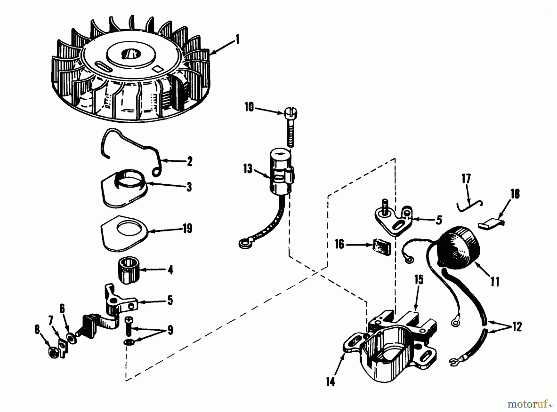  Rasenmäher 23100 - Toro Walk-Behind Mower (SN: 8000001 - 8999999) (1968) MAGNETO NO. 610689