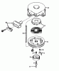 Rasenmäher 23000 - Toro Whirlwind Walk-Behind Mower (SN: 6000001 - 6999999) (1966) Listas de piezas de repuesto y dibujos REWIND STARTERS NO. 590420
