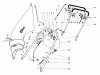 Rasenmäher 23123 - Toro Whirlwind Hevi-Duty Walk-Behind Mower (SN: 4000001 - 4999999) (1974) Listas de piezas de repuesto y dibujos HANDLE ASSEMBLY S.P. MODELS 23144 & 23123