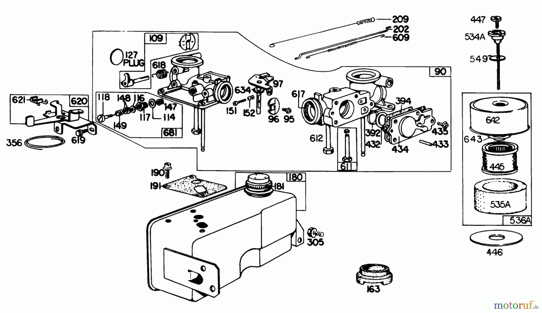  Rasenmäher 23158 - Toro Walk-Behind Mower (SN: 9000001 - 9999999) (1979) ENGINE BRIGGS & STRATTON MODEL 130902-0543-01 #2