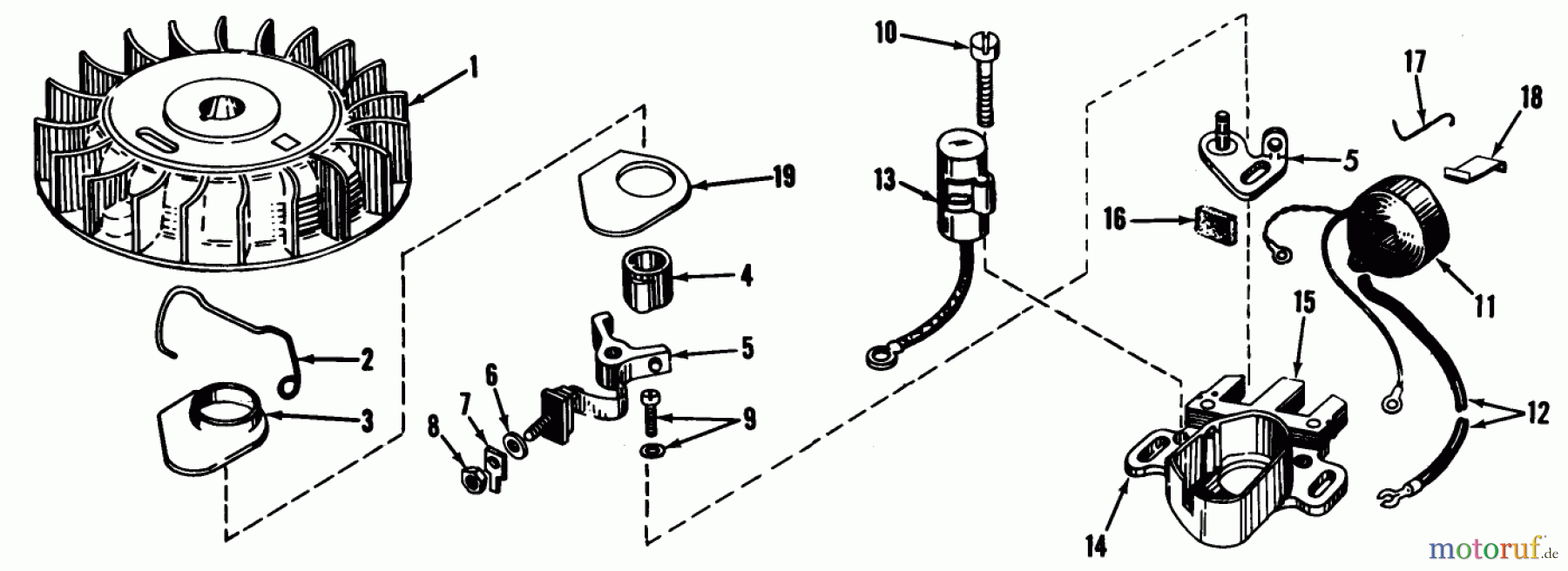  Rasenmäher 23300 - Toro Walk-Behind Mower (SN: 5000001 - 5999999) (1965) MAGNETO MODEL NO. 610689 PARTS LIST