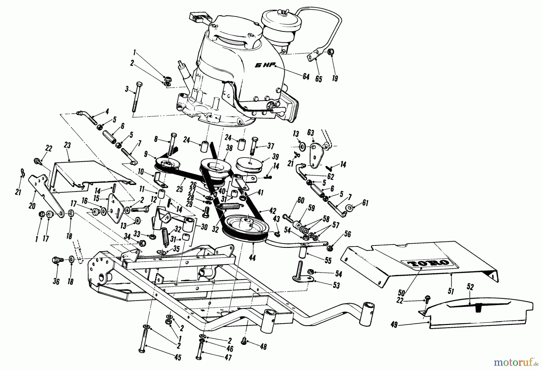  Rasenmäher 23301 - Toro Walk-Behind Mower (SN: 2000001 - 2999999) (1972) 25