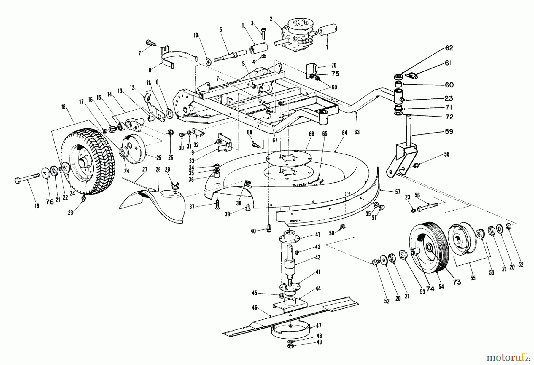  Rasenmäher 23201 - Toro Whirlwind Walk-Behind Mower (SN: 8000001 - 8999999) (1968) 25