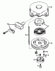 Rasenmäher 23201 - Toro Whirlwind Walk-Behind Mower (SN: 1000001 - 1999999) (1971) Listas de piezas de repuesto y dibujos REWIND STARTER NO. 590420 PARTS LIST