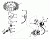 Rasenmäher 23201 - Toro Whirlwind Walk-Behind Mower (SN: 4000001 - 4999999) (1974) Listas de piezas de repuesto y dibujos MAGNETO MODEL NO. 610689A
