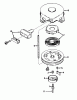 Rasenmäher 23201 - Toro Whirlwind Walk-Behind Mower (SN: 4000001 - 4999999) (1974) Listas de piezas de repuesto y dibujos REWIND STARTER NO. 590420