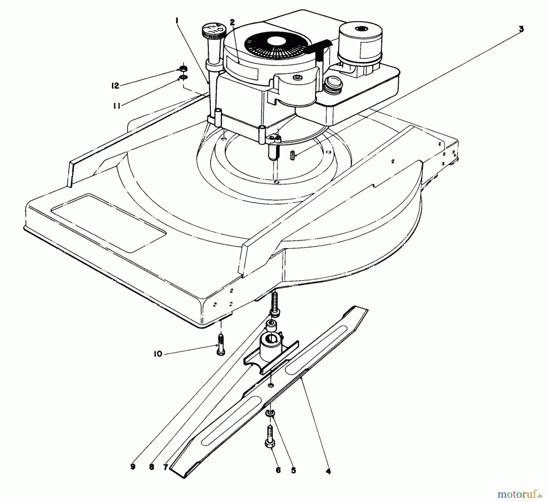  Rasenmäher 23400 - Toro Walk-Behind Mower (SN: 1000001 - 1999999) (1981) ENGINE ASSEMBLY